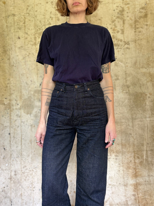 90s Calvin Klein Blank Navy Blue Tee