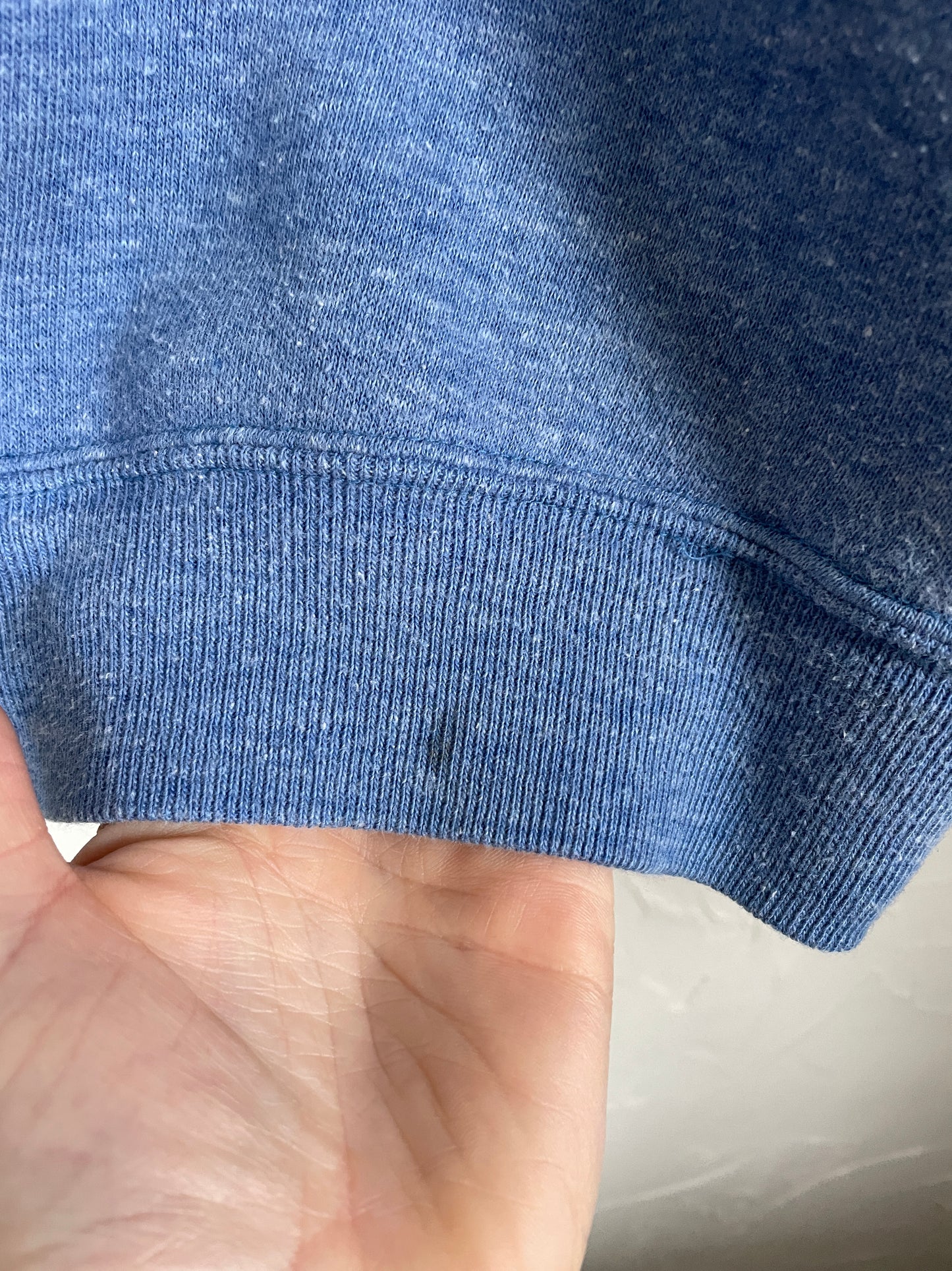 80s Blank Blue Short Sleeve Sweatshirt
