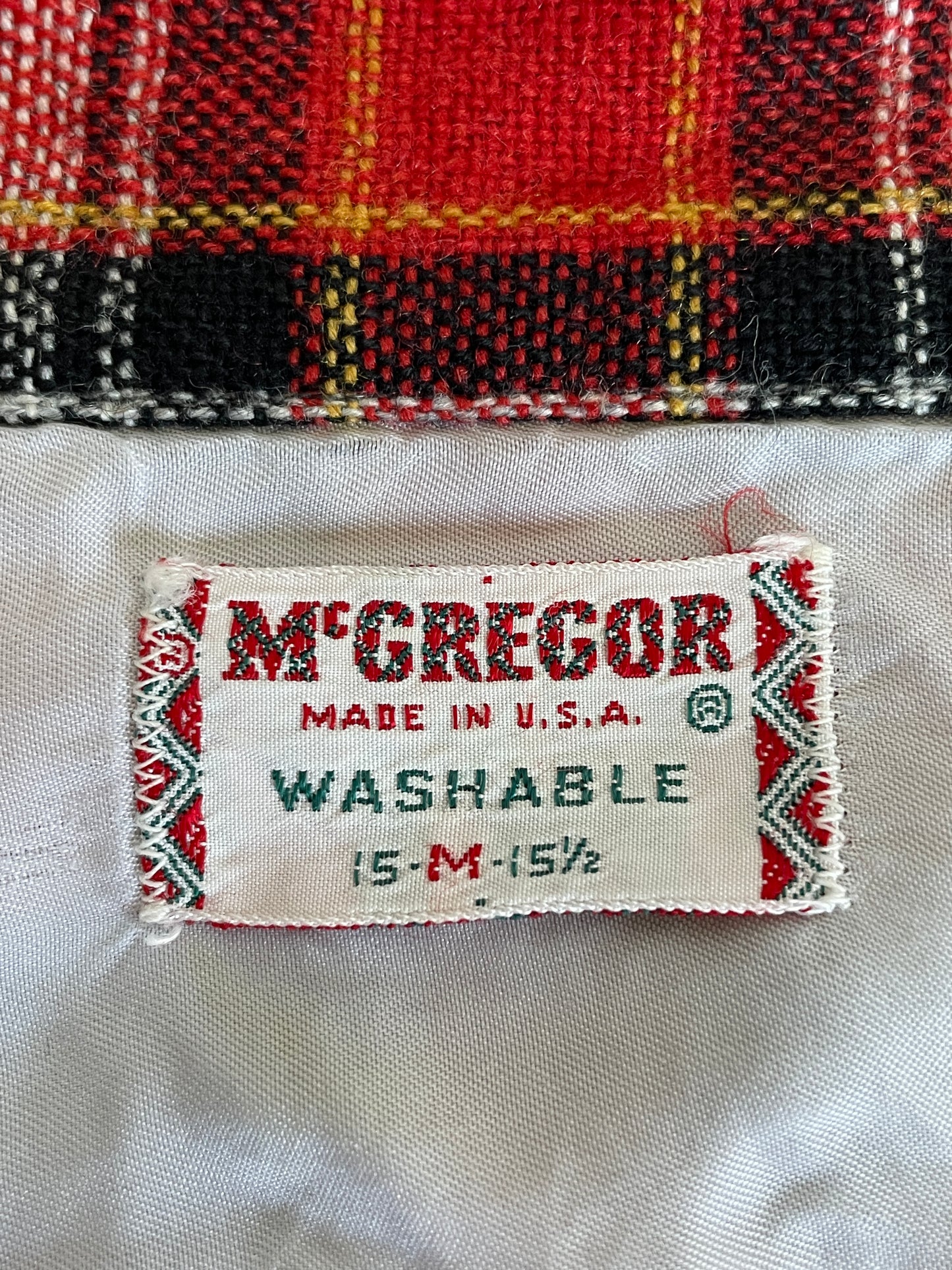 Vintage 50s McGregor Plaid Shirt