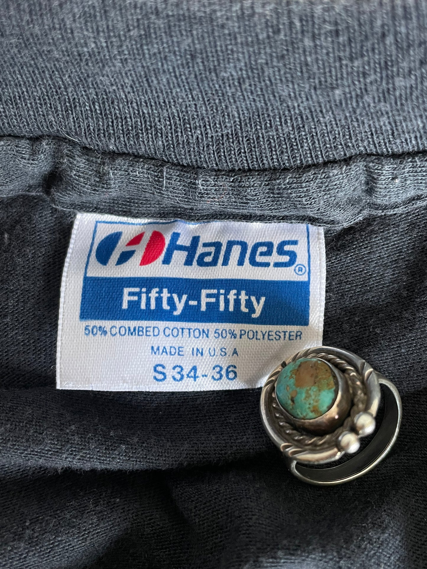 80s Hanes Faded Black Tee