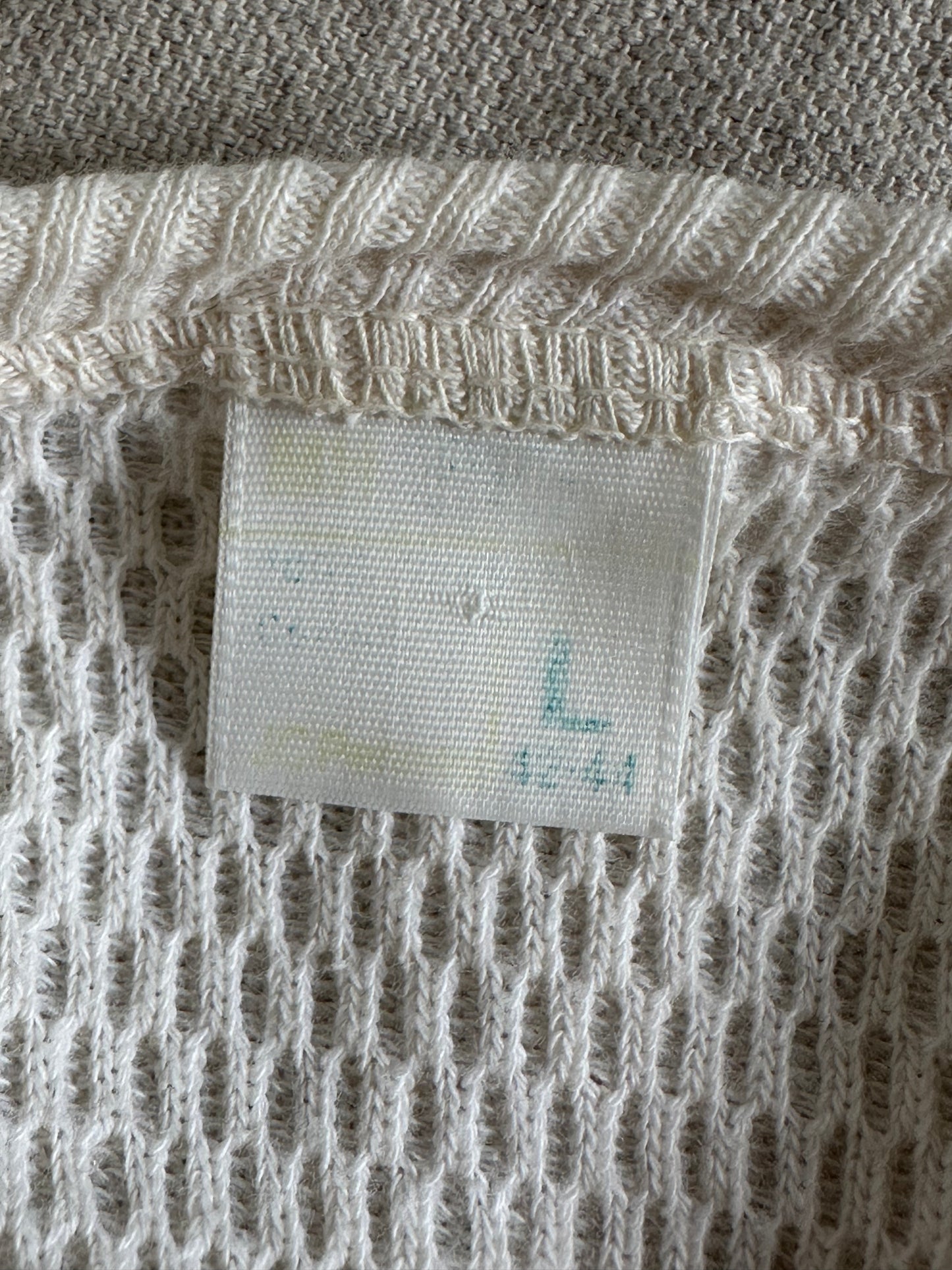 80s White Thermal Undershirt