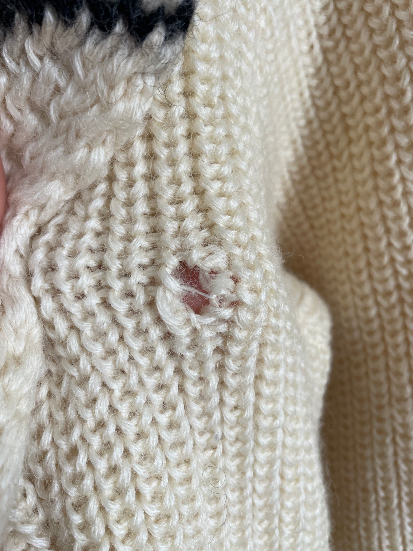 30s/40s Shawl Collar Curling Sweater