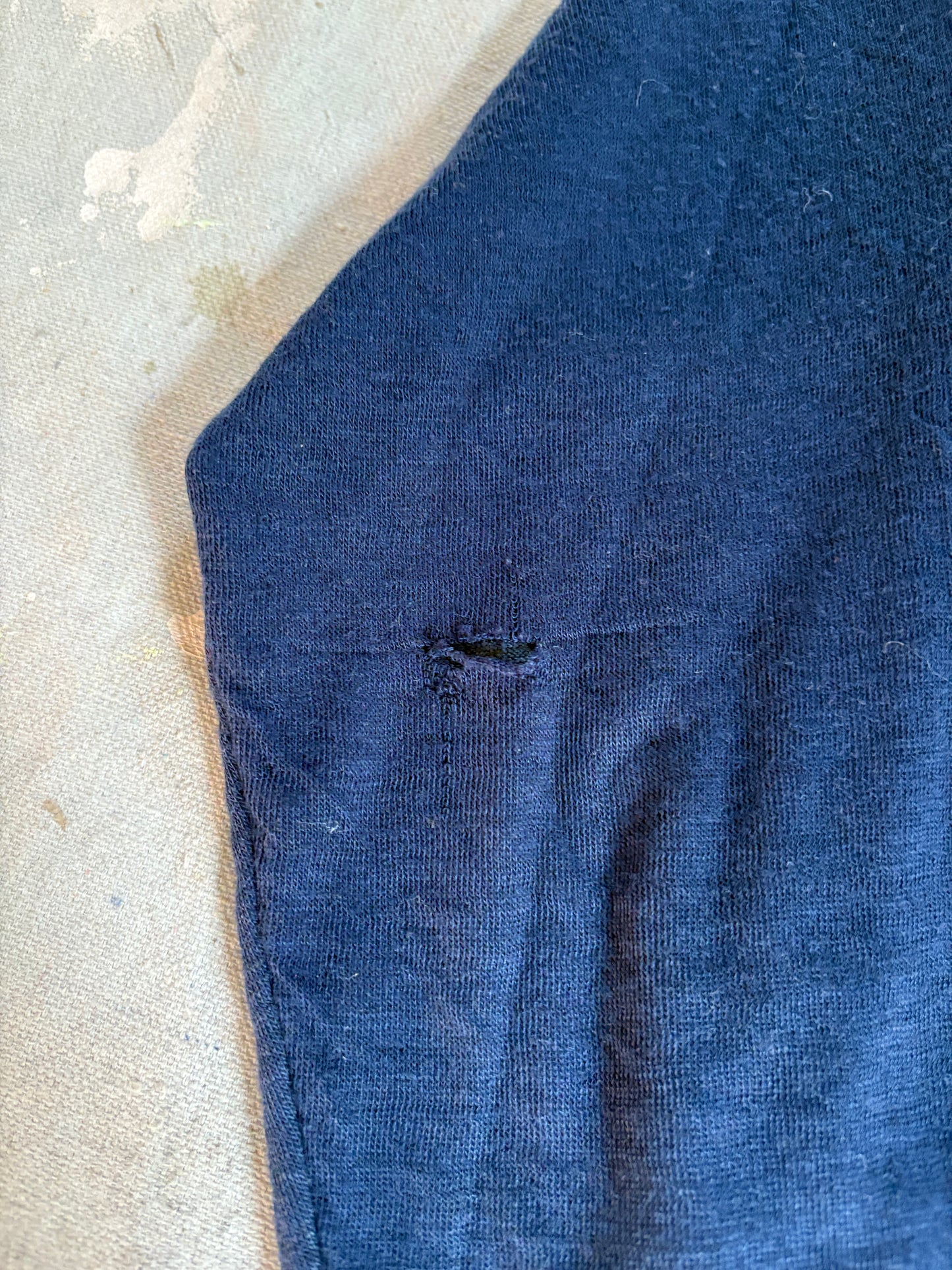 Vintage 80s JCPenney Blue Thermal Undershirt