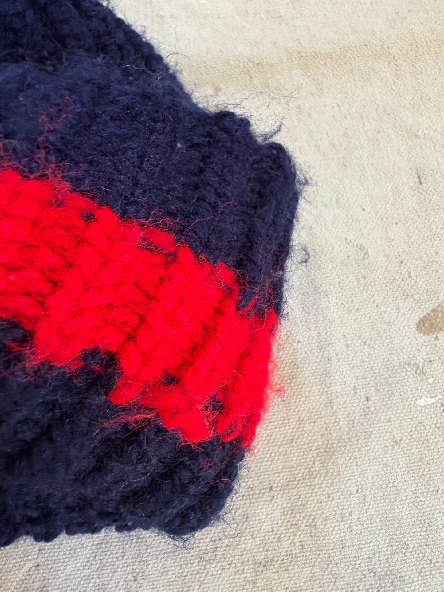 Blue With Red Stripe Watch Cap Beanie