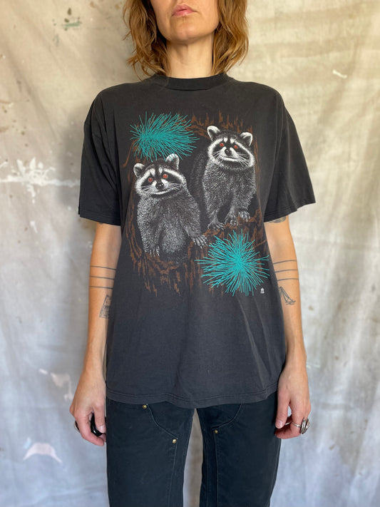 80s Red Eye Raccoon Tee