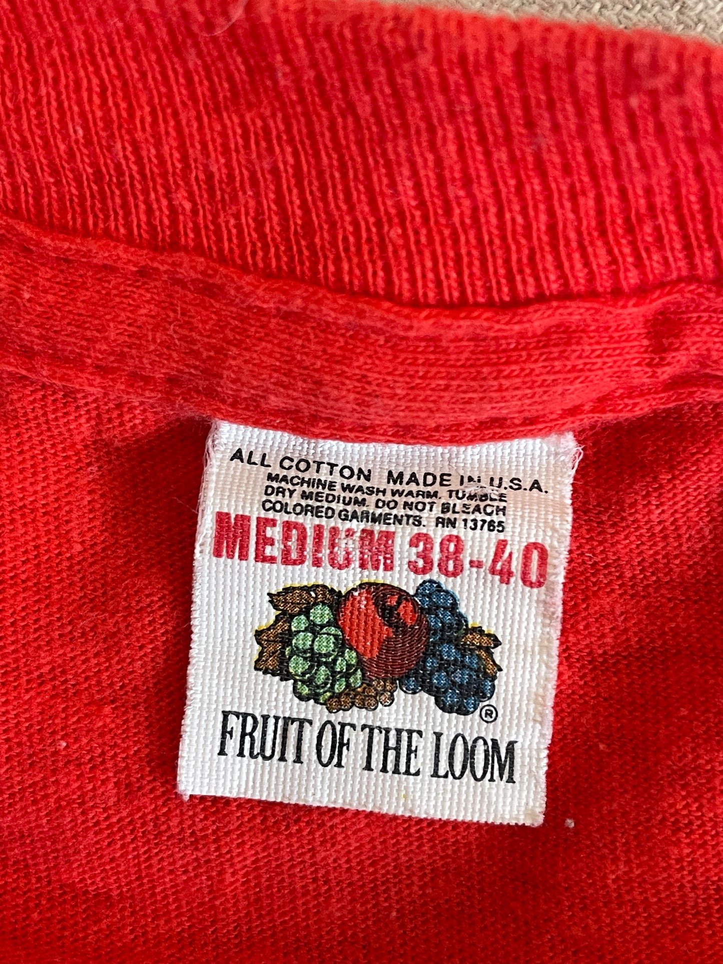 80s Bright Orange Pocket Tee