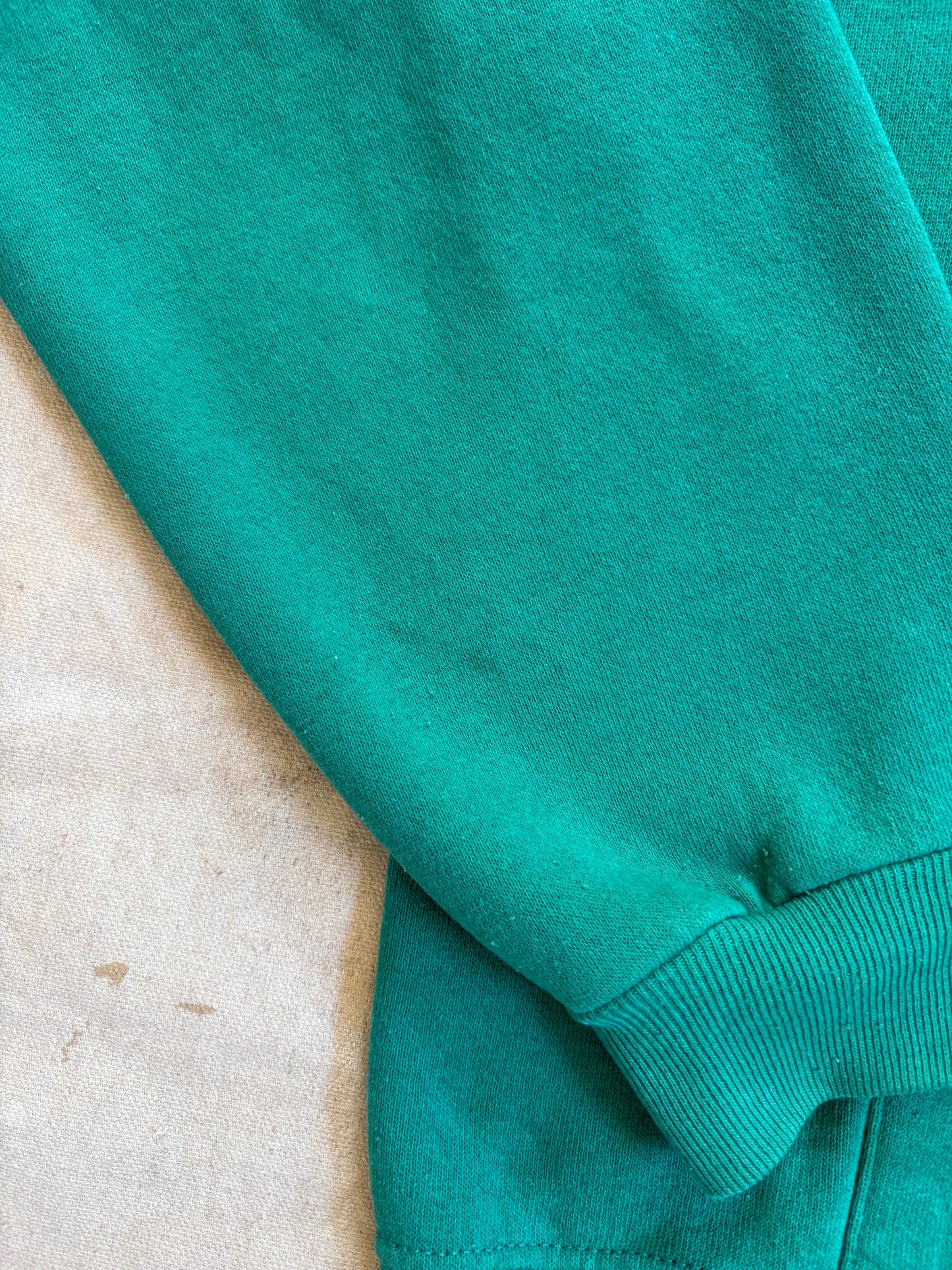 Vintage 80s Blank Turquoise Hoodie Sweatshirt
