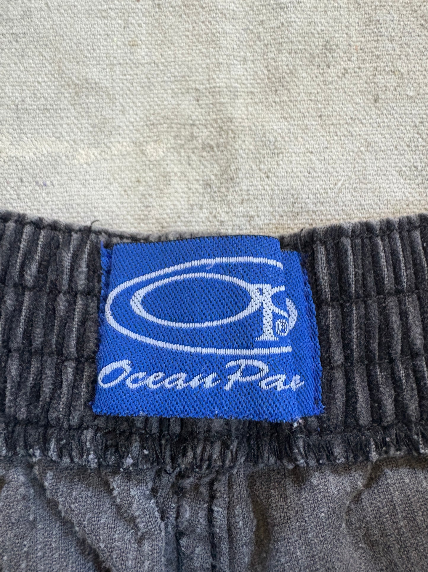 Vintage 80s Ocean Pacific OP Faded Black Corduroy Shorts