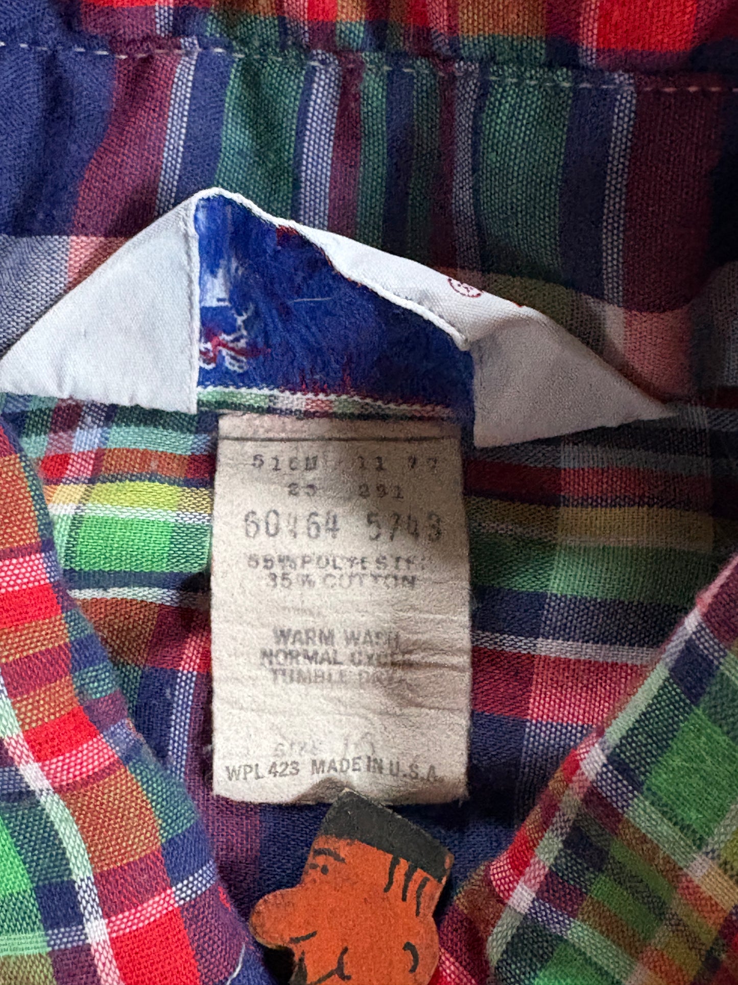 Vintage 80s Levi’s Plaid Button Down Shirt