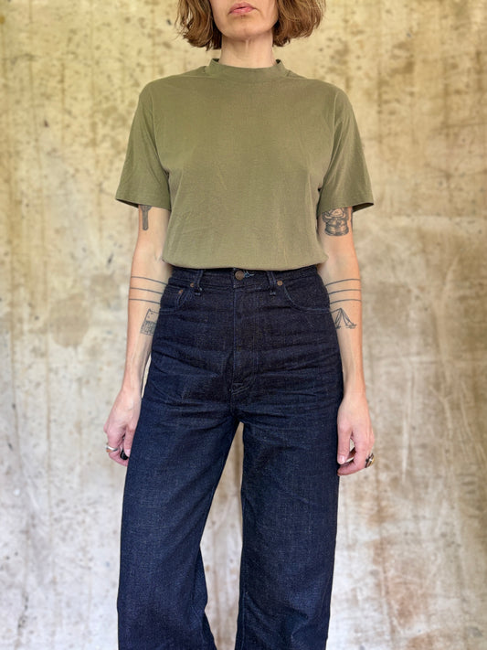 80s Blank Olive Green Tee