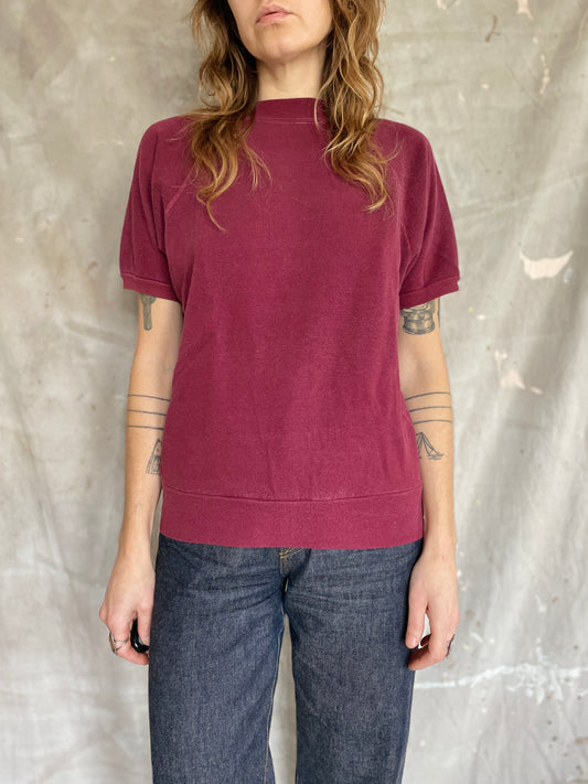 80s Blank Maroon Sweatshirt