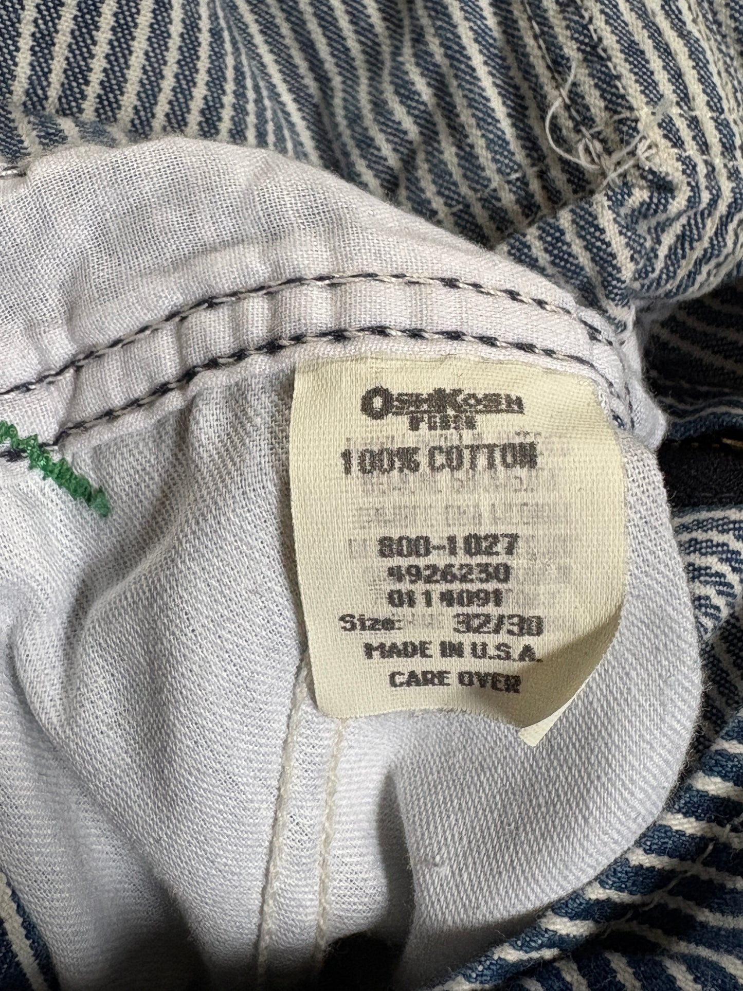 80s Oshkosh Hickory Stripe Overalls