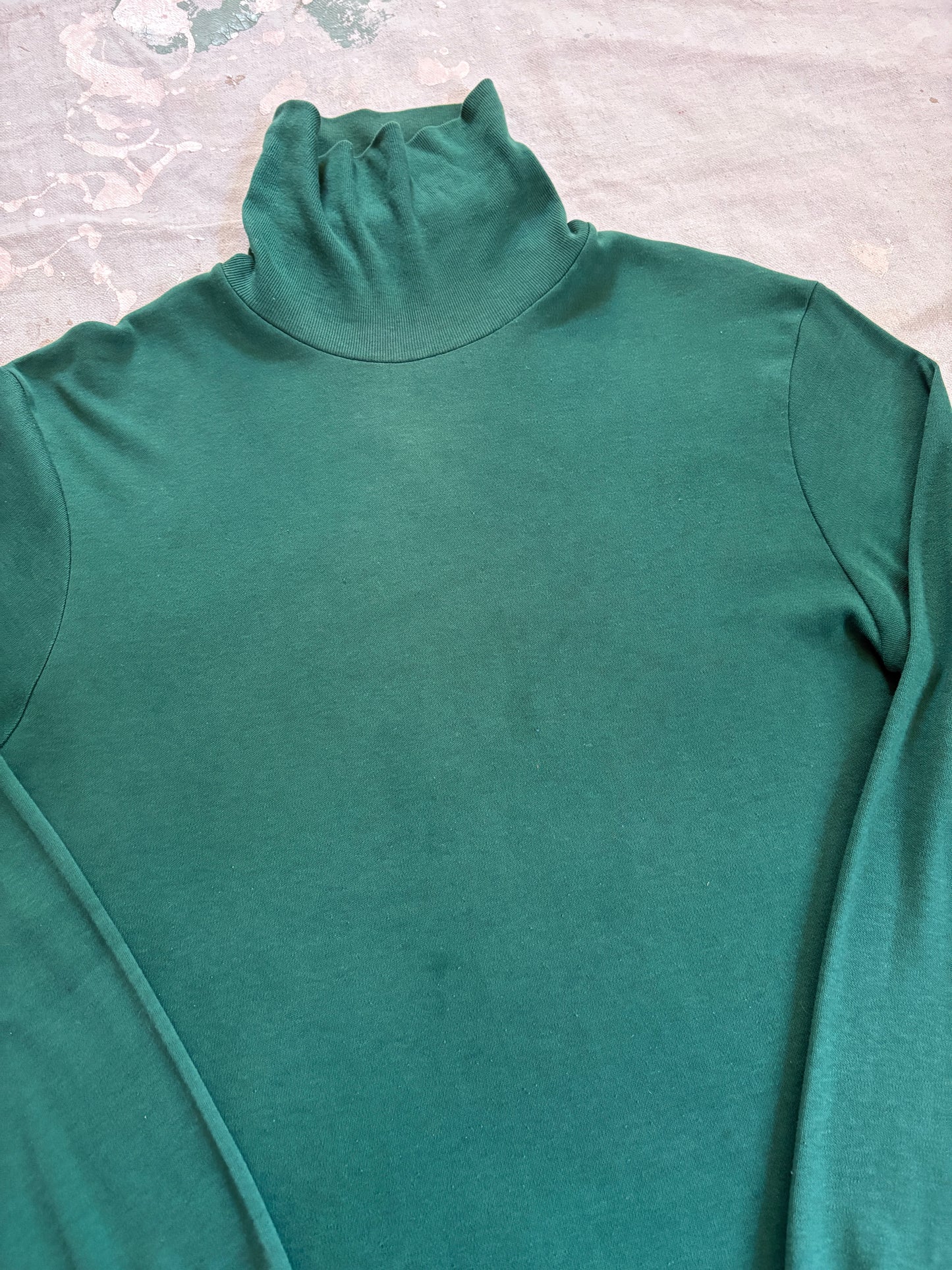 Vintage 90s Duofold Blank Evergreen Turtleneck