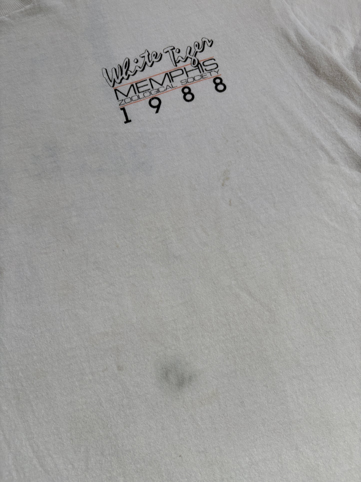 Vintage 80s White Tiger Memphis Zoological Society Tee