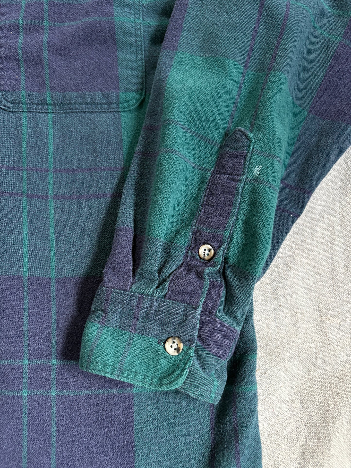 90s Eddie Bauer McKinley Cloth Plaid Cotton Flannel Shirt