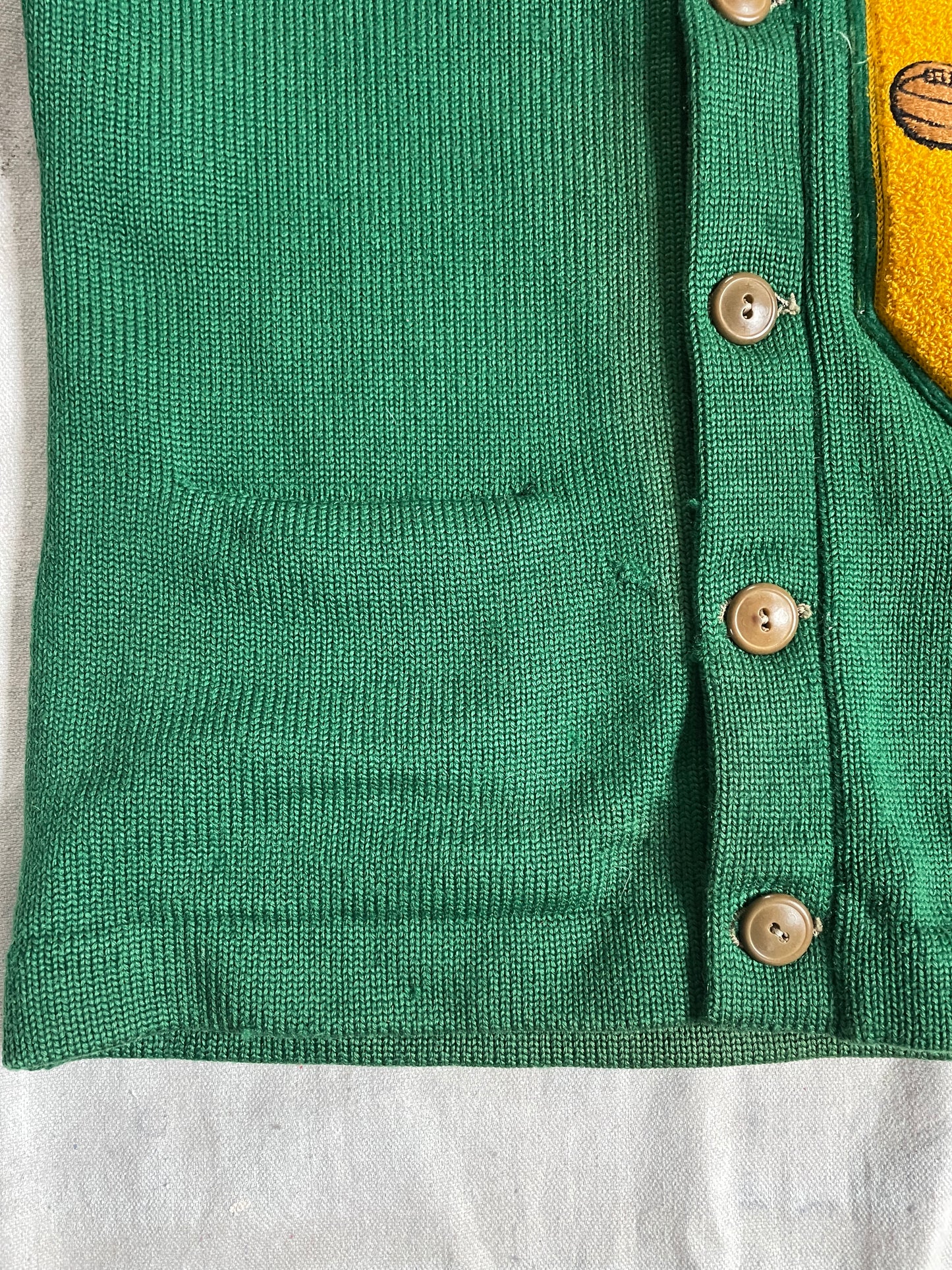 50s Green Letterman Sweater