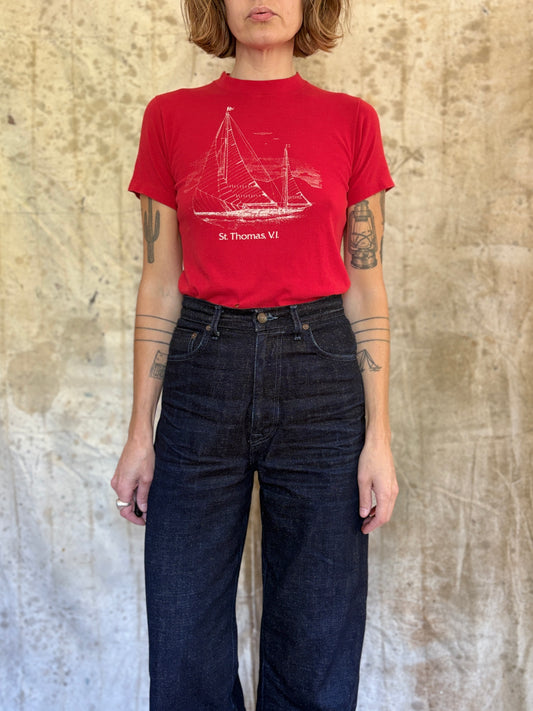 80s St. Thomas Virgin Islands Sailboat Tee