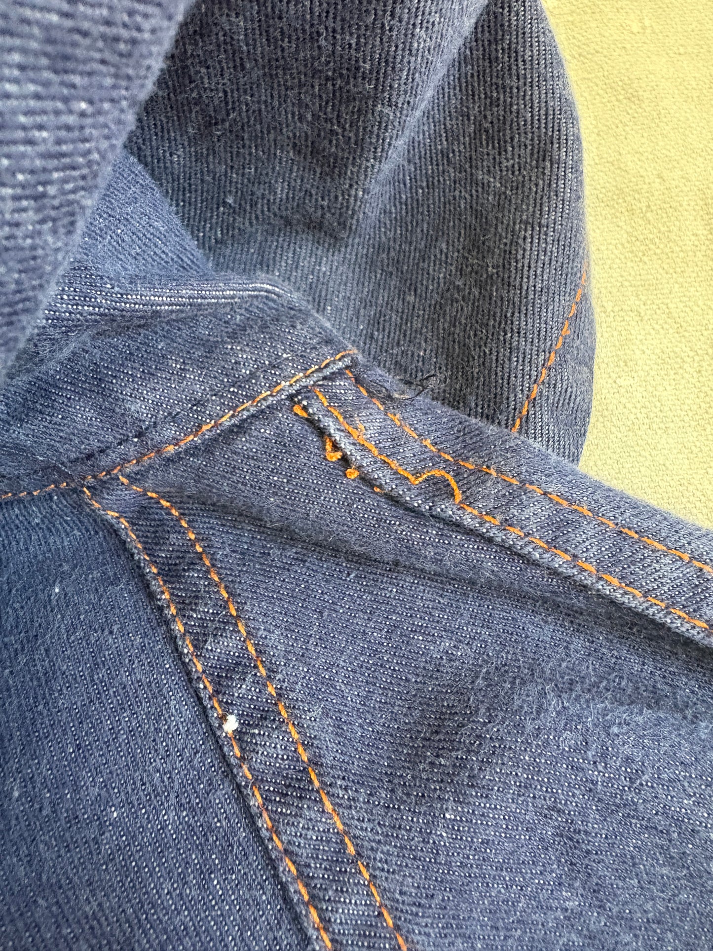 Vintage 80s Plaid Detail Jean Coat
