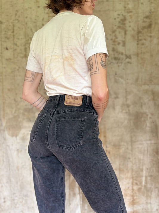 90s Gitano Faded Black Jeans
