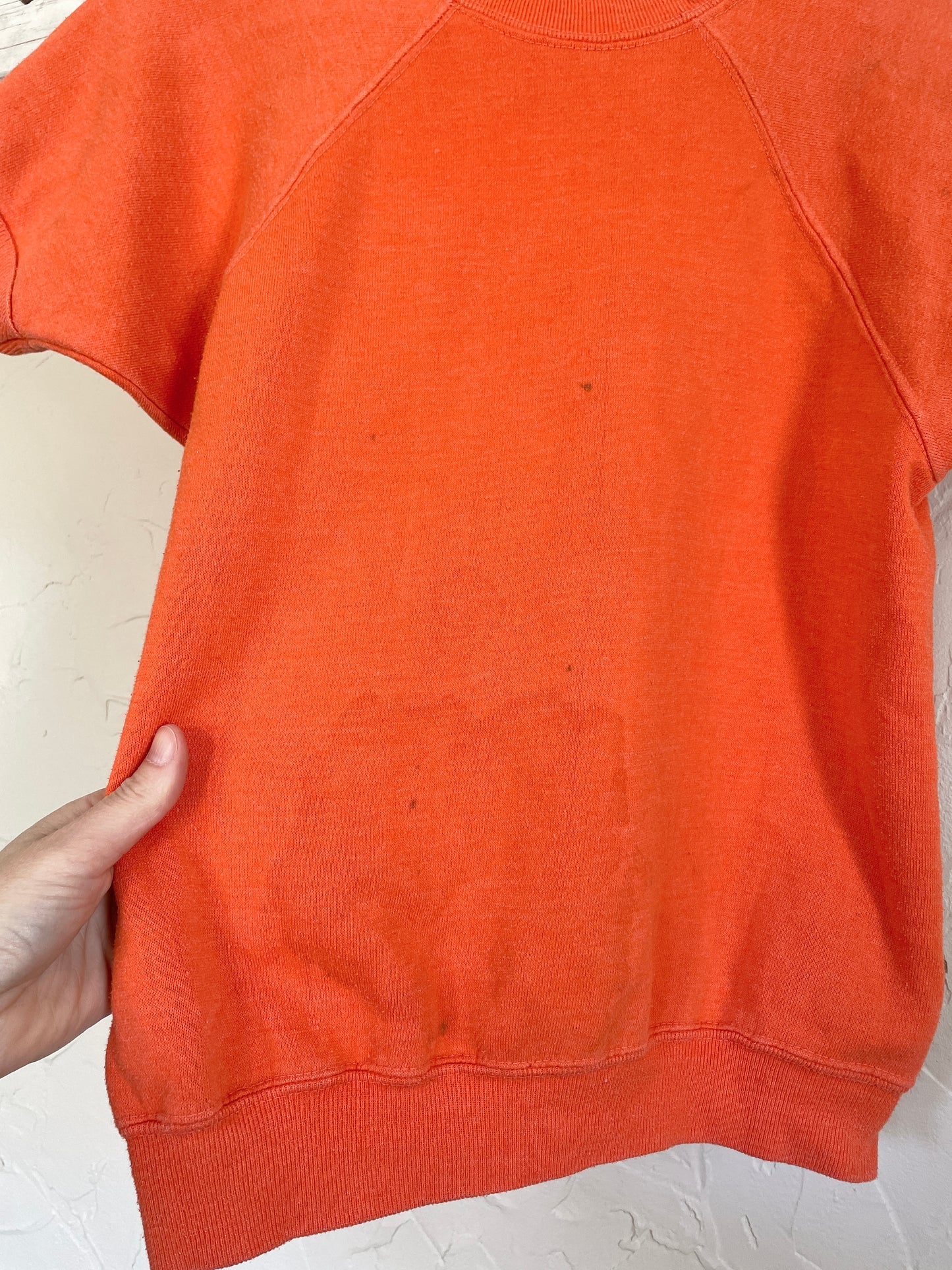 60s/70s Blank Orange Short Sleeve Sweatshirt