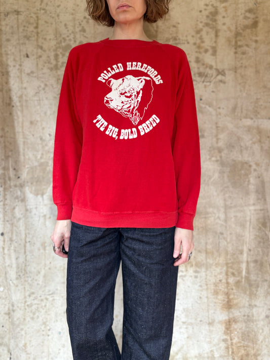 70s Polled Hereford Cattle The Big, Bold Breed Sweatshirt