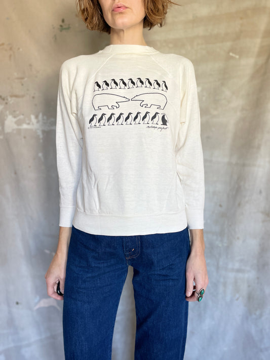 80s Nobody’s Perfect Polar Beer Penguin Sweatshirt