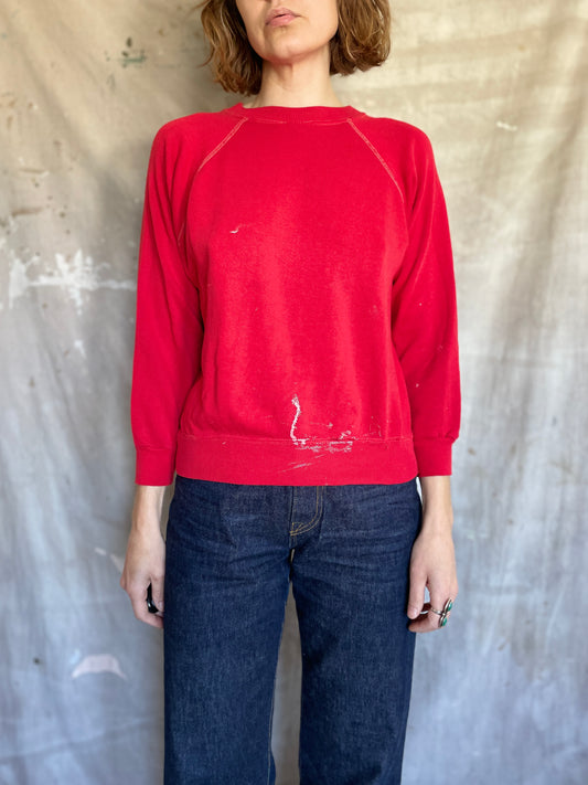 70s Blank Red Sweatshirt