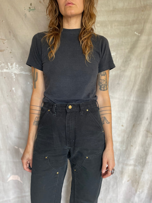 80s Hanes Faded Black Tee