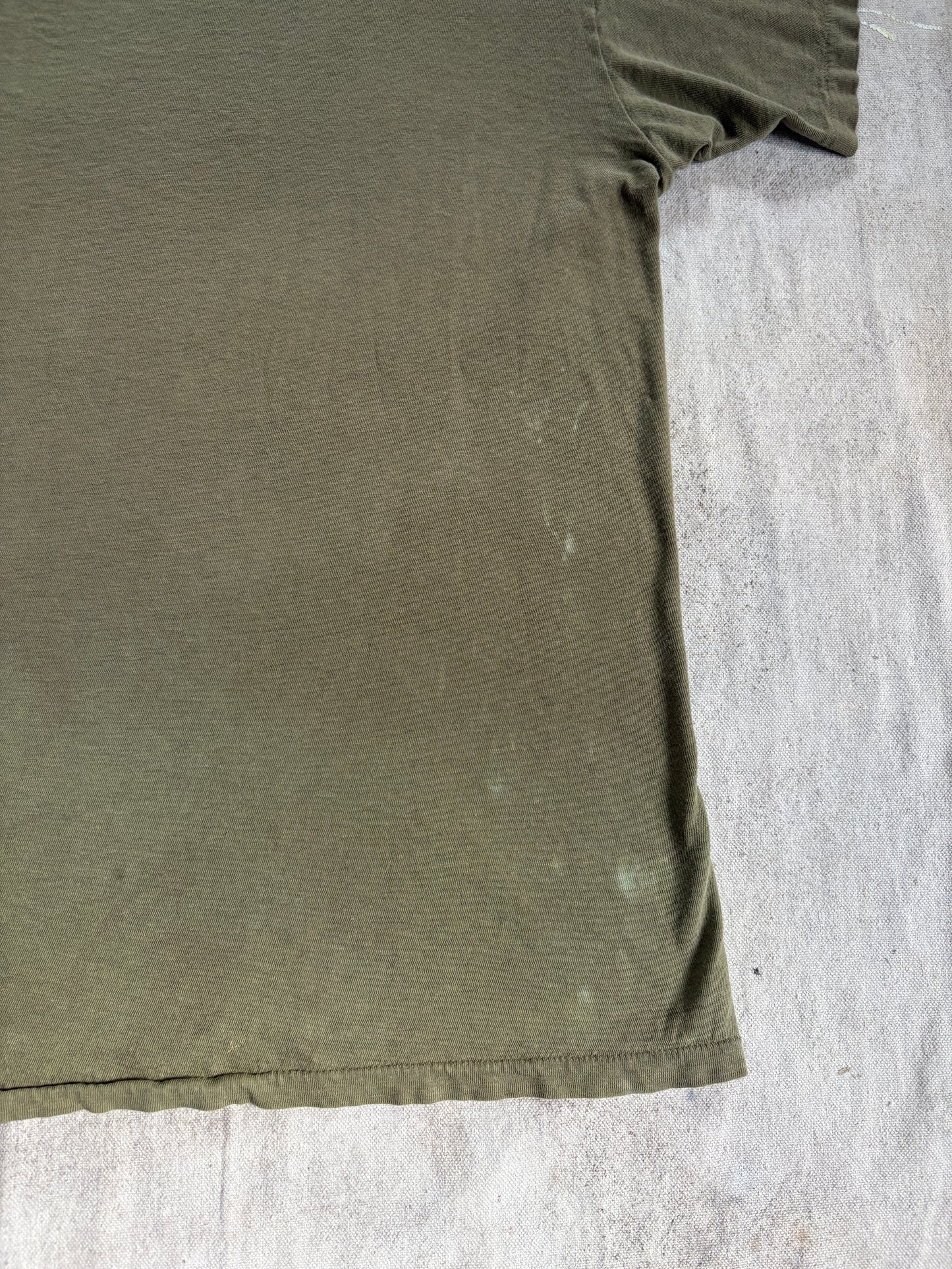 80s Blank Green Brown Military Tee