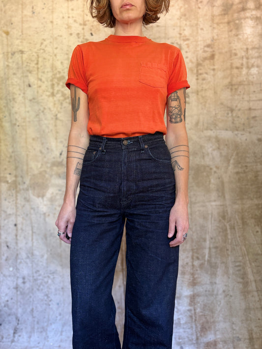 70s Blank Faded Orange Pocket Tee