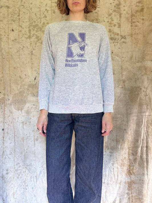 80s Northwestern University Wildcats Sweatshirt