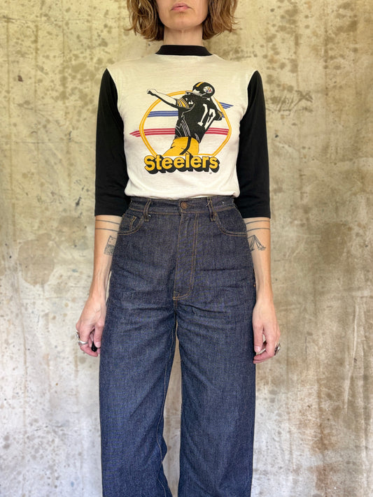 80s Pittsburg Steelers 3/4 Length Tee