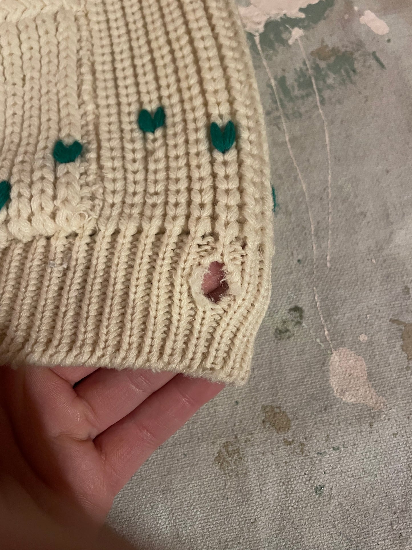 70s Shaw Collar Horse Sweater