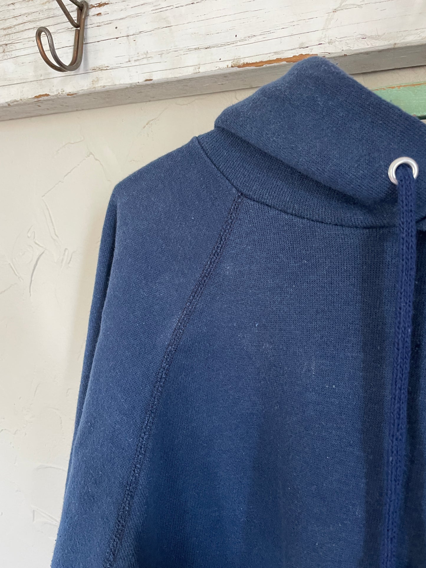 80s Blank Navy Blue Hoodie