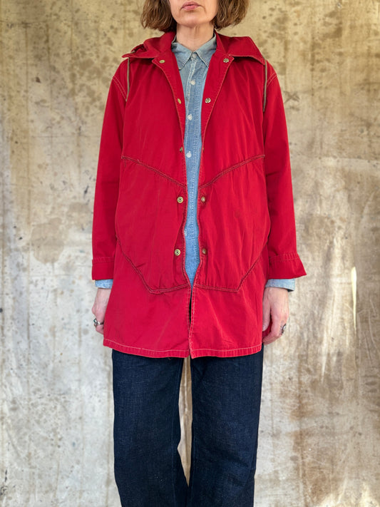 50s Red Hooded Coat