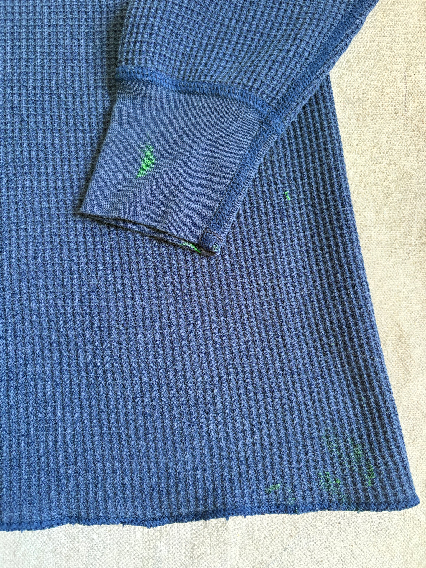 Vintage 80s/90s Blank Navy Blue Thermal Shirt