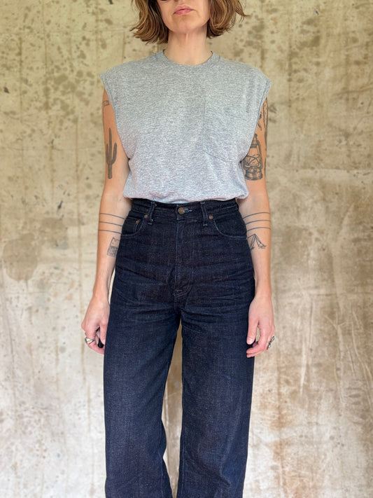 90s Blank Heather Grey Muscle Tee