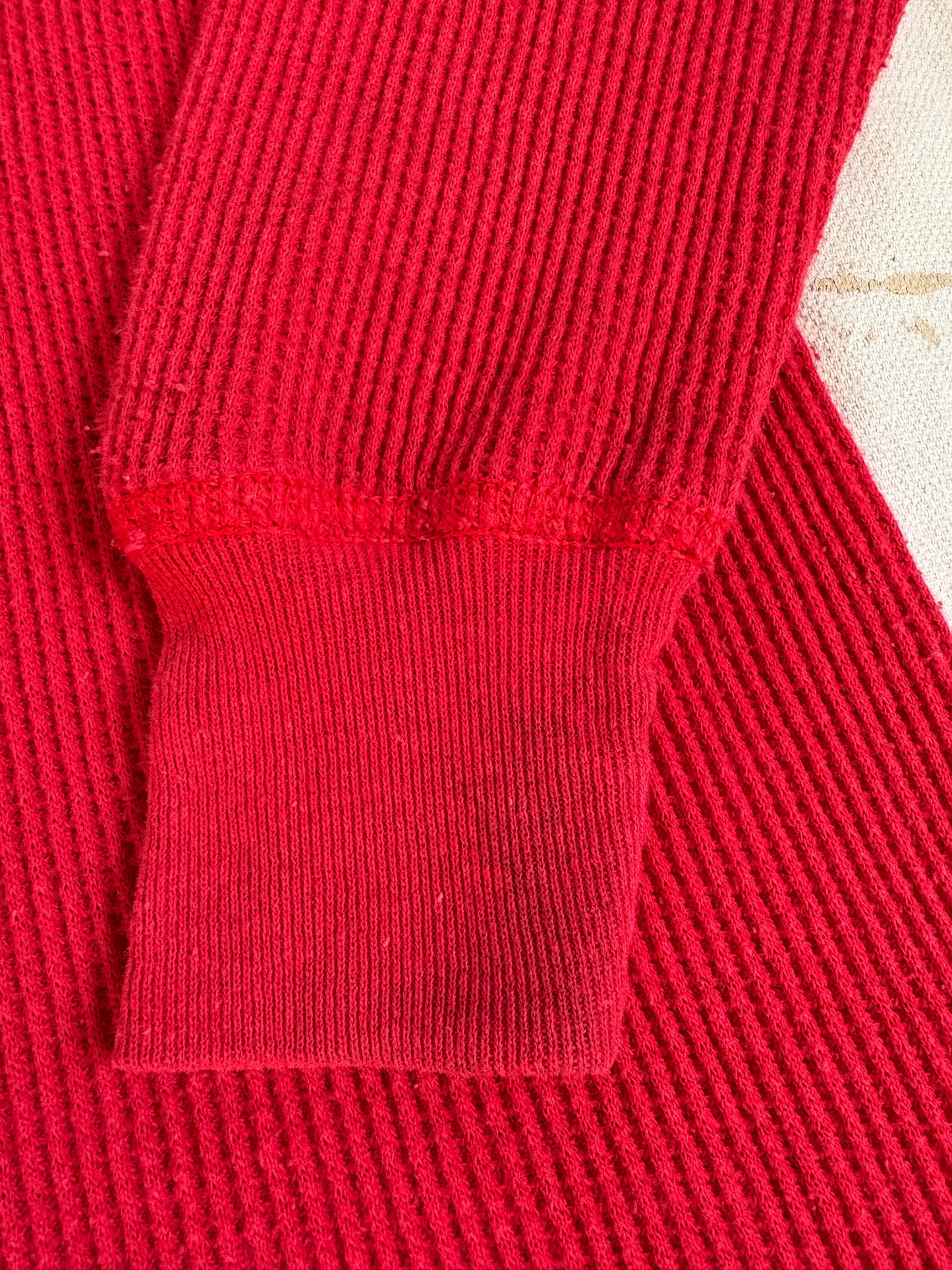 90s Blank Red Thermal Undershirt