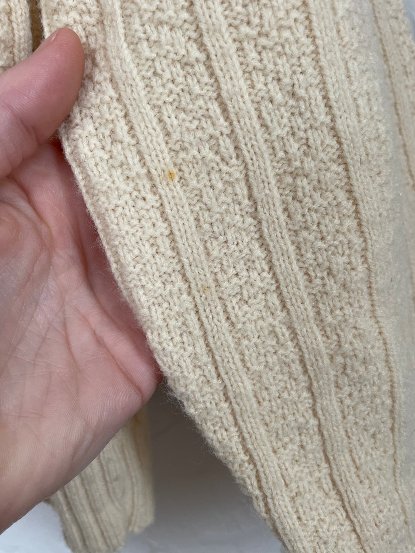 70s Ecru Knit Cardigan