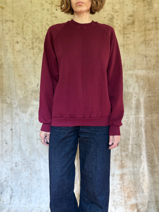 90s Blank Maroon Sweatshirt