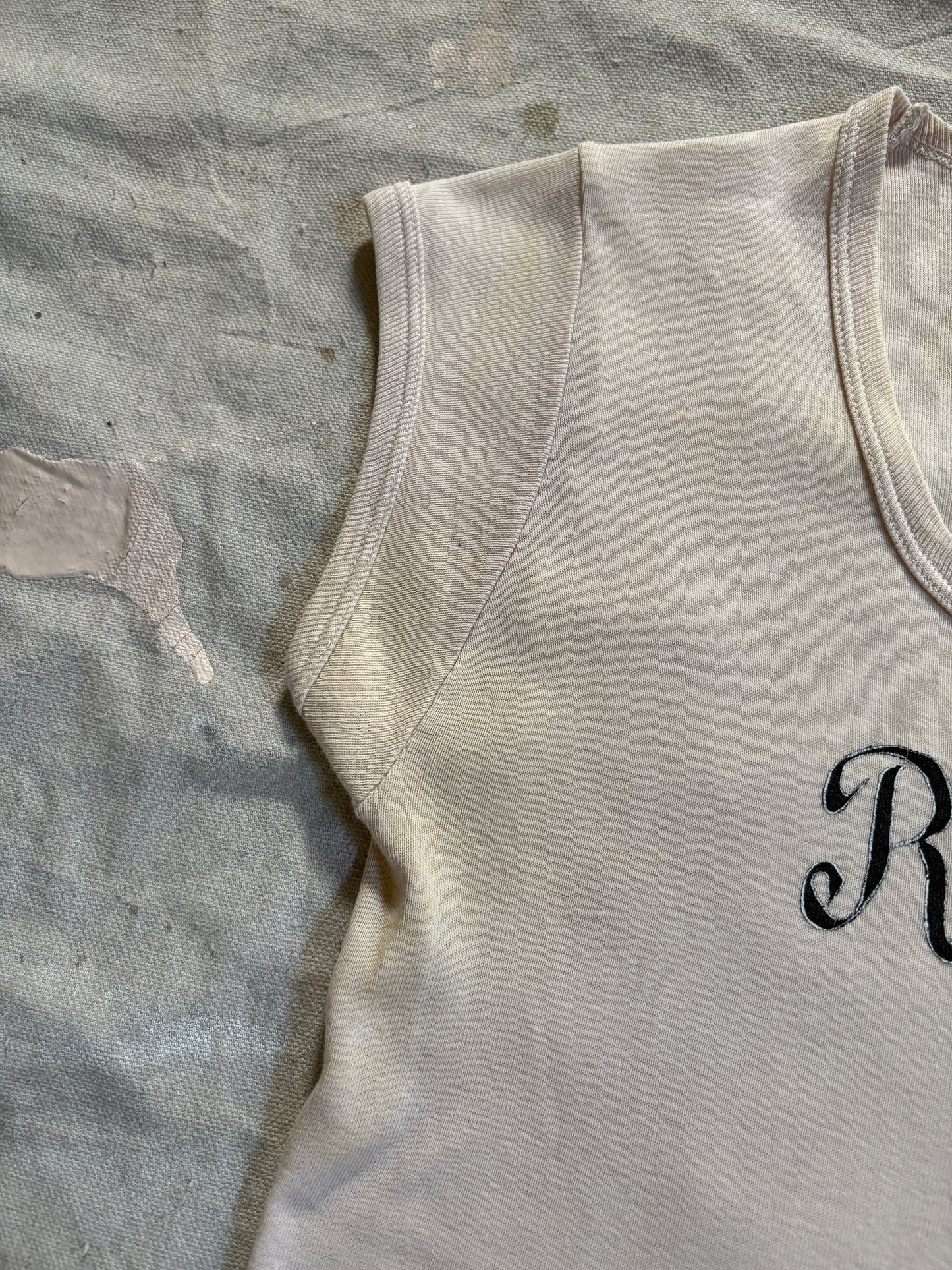 Vintage 70s Rosemary Hand Painted French Cut Tee