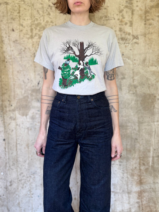 80s Raccoon Hound Dog Hunting Tee