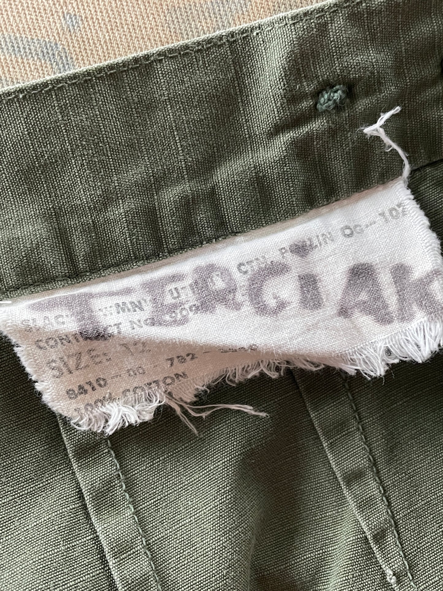 70s OG107 Cotton Poplin Utility Slacks