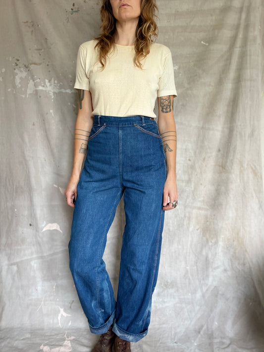 40s Bronco Buster Side Zip Jeans