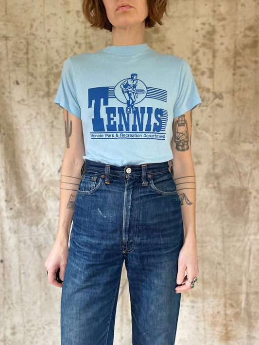 80s Munice Park & Rec Tennis Tee