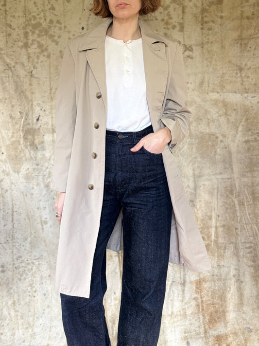 80s Khaki Trench Coat