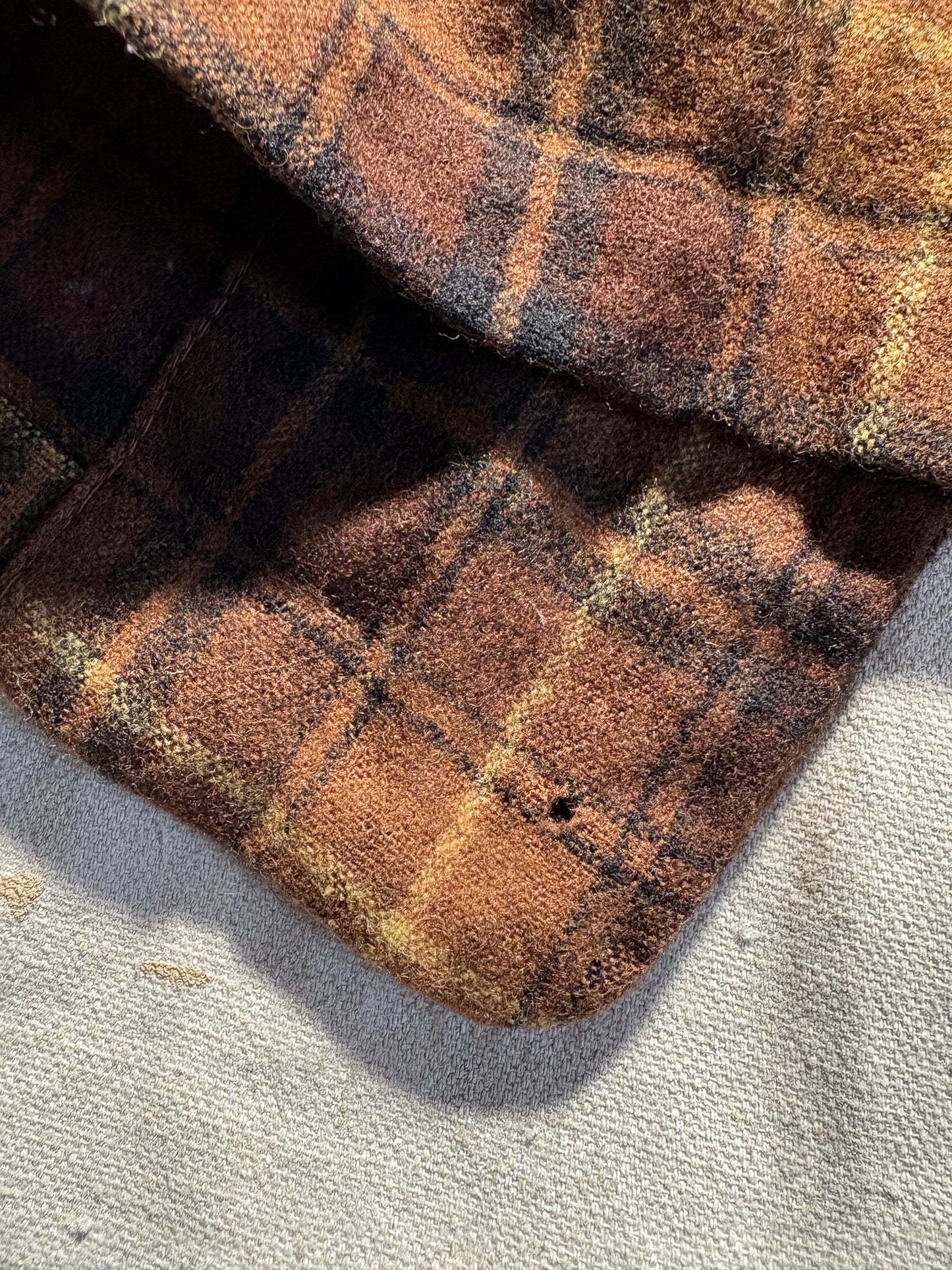 60s/70s Pendleton Brown Plaid Robe