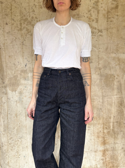 60s Blank White Henley Tee