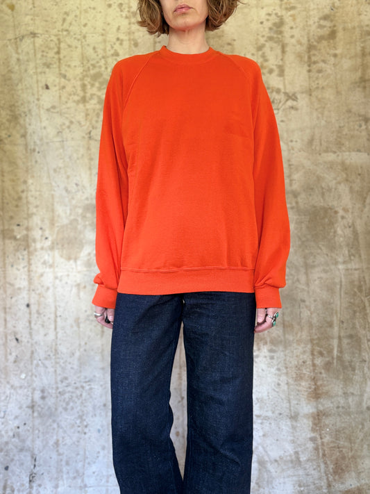 80s Jerzees Blank Orange Sweatshirt