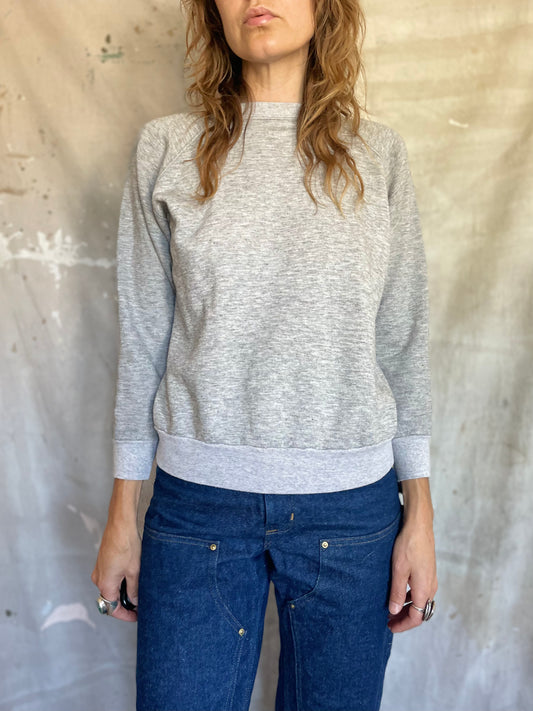 80s Blank Heather Gray Sweatshirt
